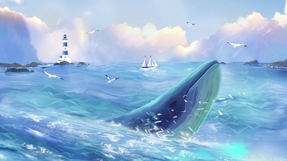 小清新鲸鱼插画