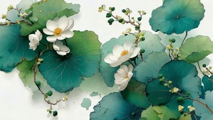 唯美的荷花