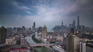 4K 高清 时间流逝的上海市