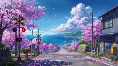 临海樱花铁道口