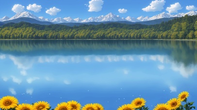 向日葵湖景