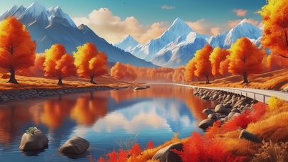 金秋枫树林美景