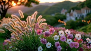 暮色山间浪漫花境