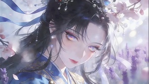 薰衣草秘境古风少女