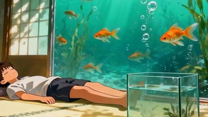 护眼鱼群带鱼屏