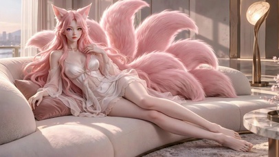 柔光午后·梦幻九尾狐