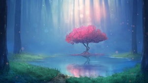 深林樱花树