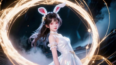 月光兔耳少女