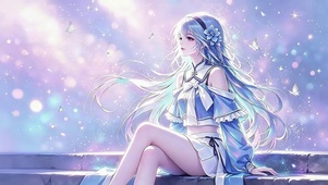 唯美梦幻星空阶少女