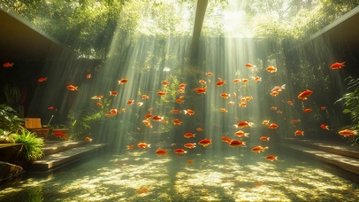 光影游鱼高清4k