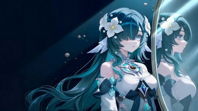 星空镜前少女-沃雅妮莎
