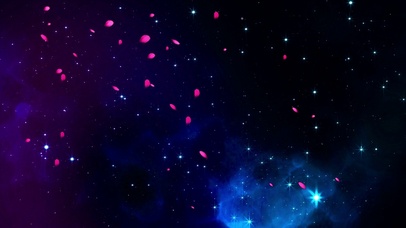 4K浪漫星空花瓣七夕