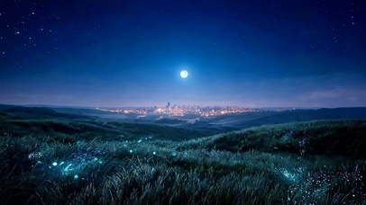夜景花草树木