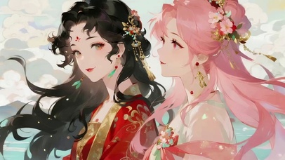 古风水墨芳龄美人