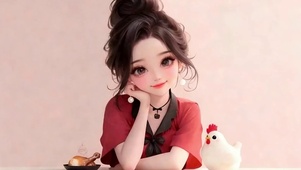 可爱女孩与萌宠