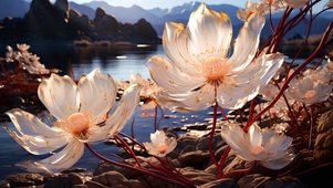 4K 水晶花