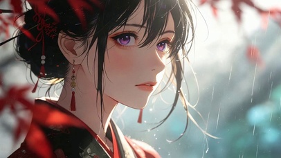 红枫细雨