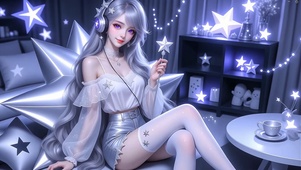 纯欲银发美女高清4k