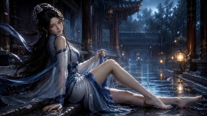 雨夜古风美人