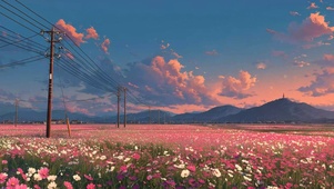 乡村的傍晚