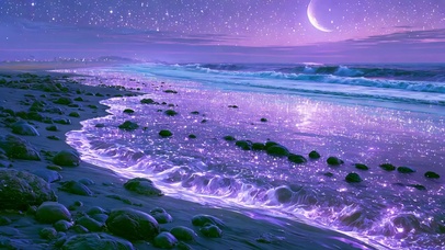 发光的海边