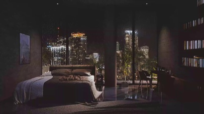 4K城市雨夜公寓