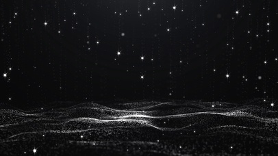 唯美白光空间粒子波浪