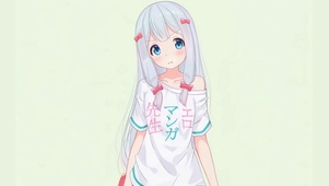 清纯可爱治愈白发双马尾美少女