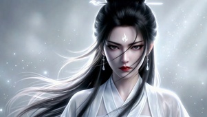 清冷仙气古风白衣美人