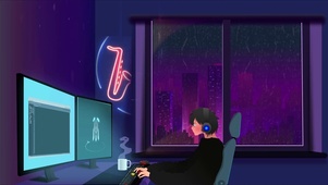 雨天深夜学习