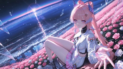 夜景海边珊瑚宫心海