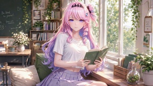 窗边静读美少女达妮娅