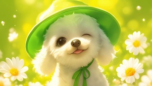 花与小狗