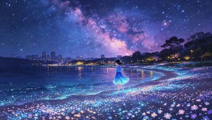梦幻海边鲜花
