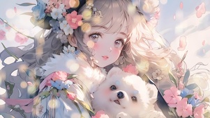 小狗和女孩