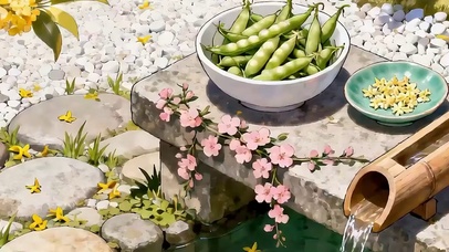 夏天流水带鱼屏