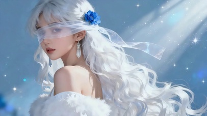 白发蒙眼少女