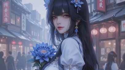 唯美动漫美女回眸