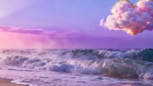 晚霞海景带鱼屏