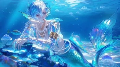 唯美海底人鱼王子