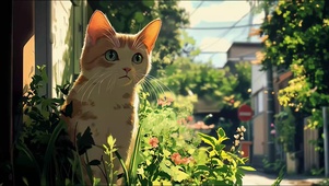 花丛小猫
