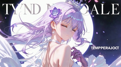 紫发梦幻二次元美少女遐蝶