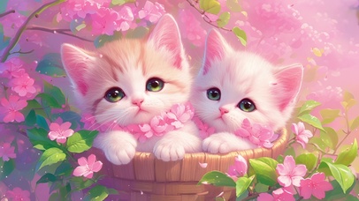 唯美治愈小猫