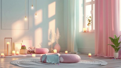 小清新烛光房间