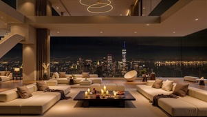 城市高楼玻璃雨