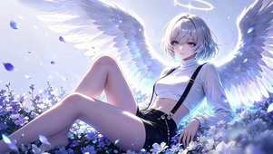 唯美羽翼少女4K壁纸