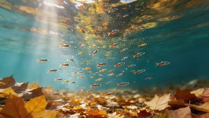 秋天水下小鱼