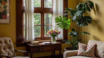 【雨景】坐在窗前赏雨