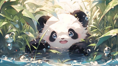 可爱熊猫壁纸