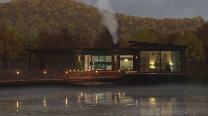 舒适的湖边别墅